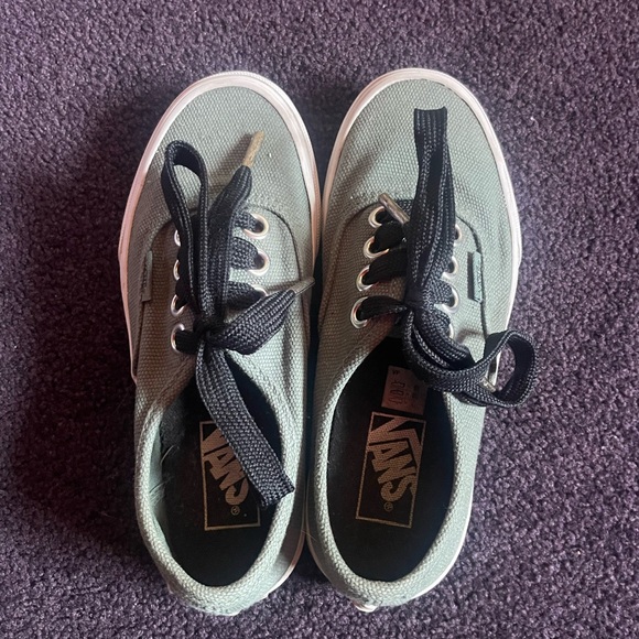 Vans Shoes - Vans Olive Canvas Sneakers with Black Laces